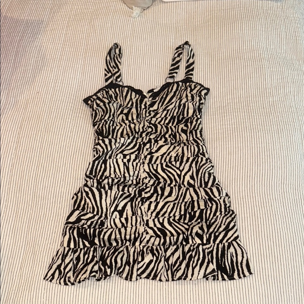 Isabelle’s Cabinet zebra mini dress